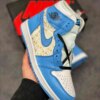 Supreme x Air Jordan 1 High Stars University Blue For Sale