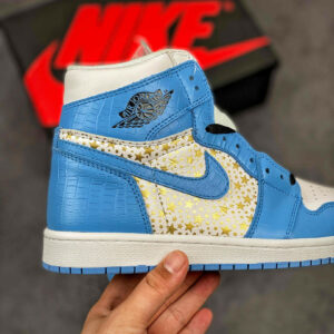 Supreme x Air Jordan 1 High Stars University Blue For Sale