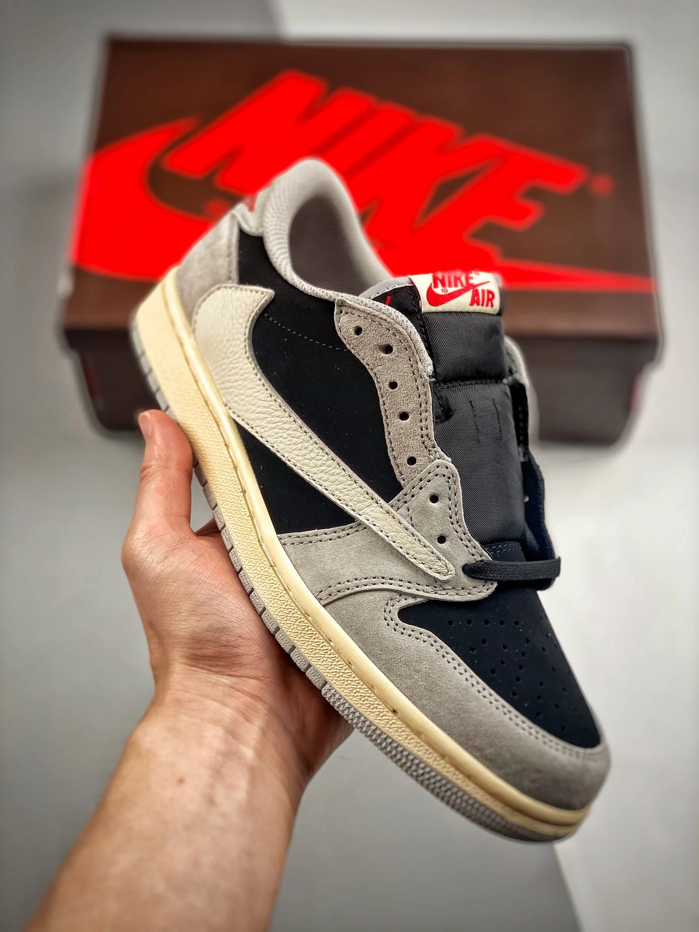 Travis Scott x Air Jordan 1 Low OG SP Grey Black Cream For Sale