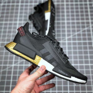 Adidas NMD R1 V2 Black Metallic Gold For Sale