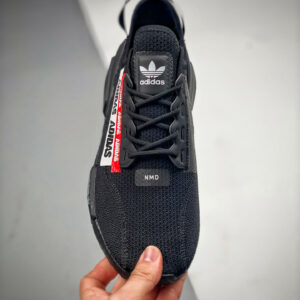 Adidas NMD R1 V2 Overbranded Core Black Red For Sale