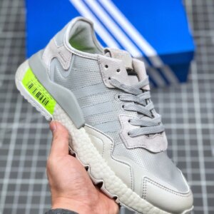 Adidas Nite Jogger Grey One Grey Two Signal Green For Sale