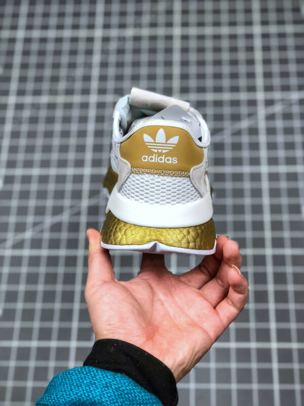 Adidas Nite Jogger White Gold Metallic For Sale