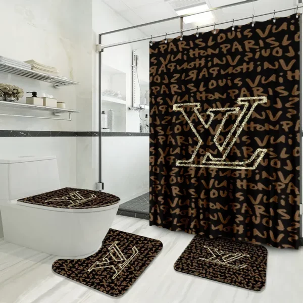 Louis Vuitton Bathroom Set Hypebeast Home Decor Bath Mat Luxury Fashion Brand