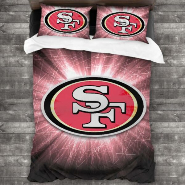 Nfl San Francisco 49Ers Logo Type 190 Bedding Sets Sporty Bedroom Home Decor