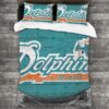 Miami Dolphins Logo Type 457 Bedding Sets Sporty Bedroom Home Decor