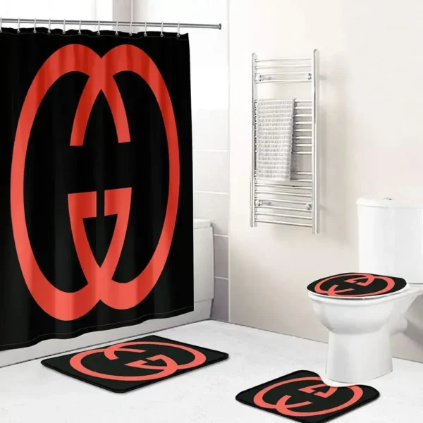 Gucci Black Bathroom Set Hypebeast Home Decor Luxury Fashion Brand Bath Mat