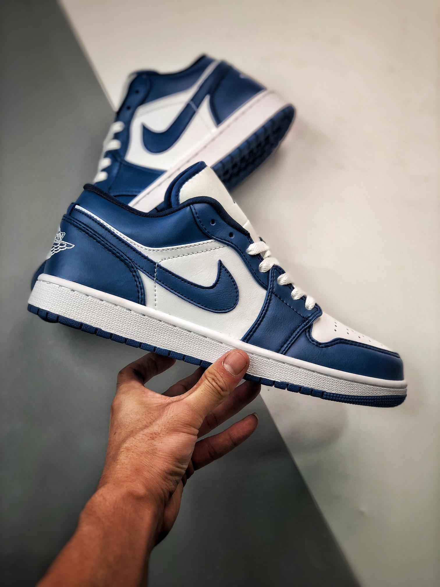 Air Jordan 1 Low White Dark Marina Blue DC0774-114 For Sale