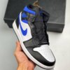 Air Jordan 1 Mid Black White Royal 554724-140 For Sale