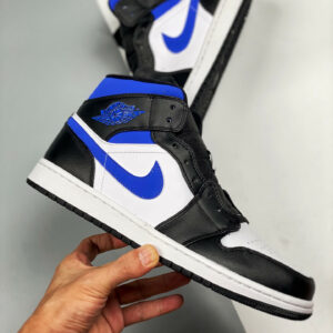 Air Jordan 1 Mid Black White Royal 554724-140 For Sale