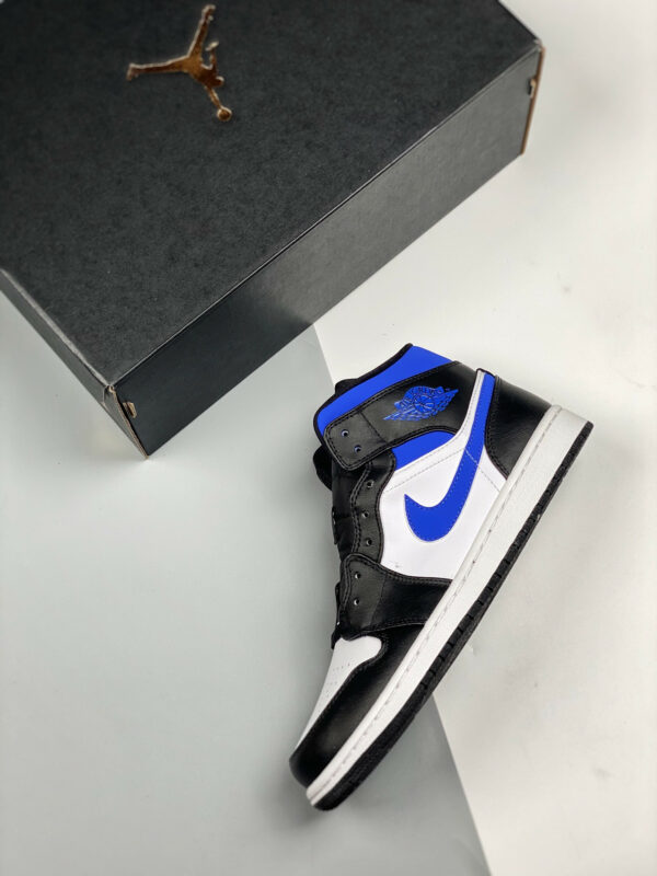 Air Jordan 1 Mid Black White Royal 554724-140 For Sale