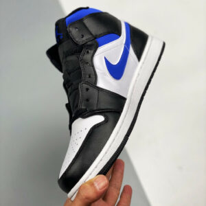 Air Jordan 1 Mid Black White Royal 554724-140 For Sale