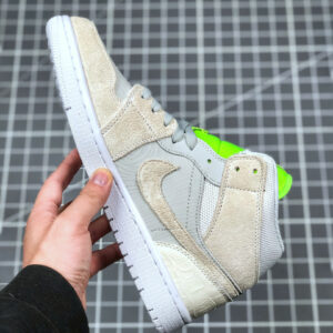 Air Jordan 1 Mid Vast Grey Ghost Green-White For Sale