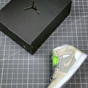 Air Jordan 1 Mid Vast Grey Ghost Green-White For Sale