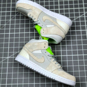 Air Jordan 1 Mid Vast Grey Ghost Green-White For Sale