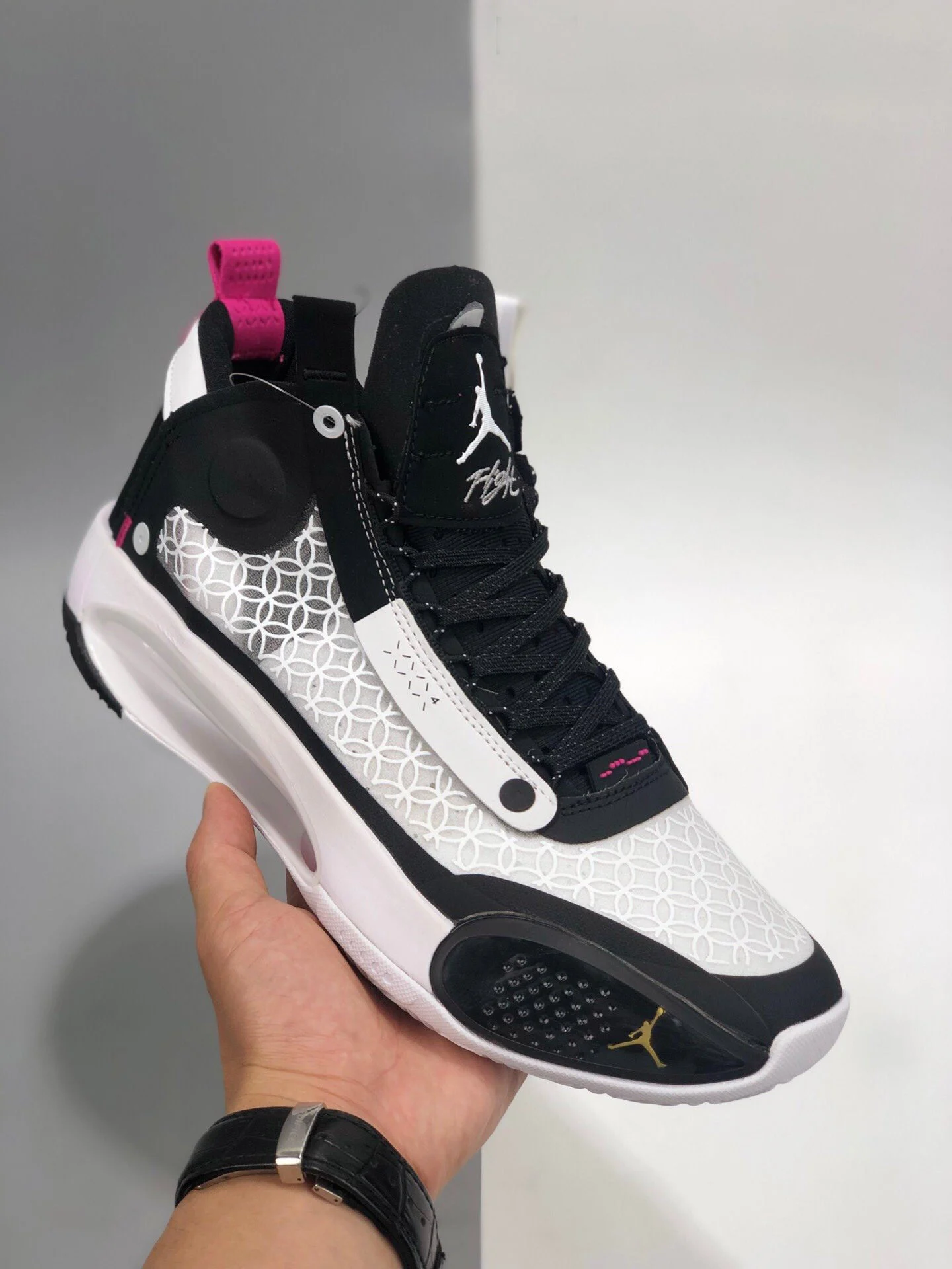 Air Jordan 34 CNY Black Metallic Silver-White-Digital Pink On Sale