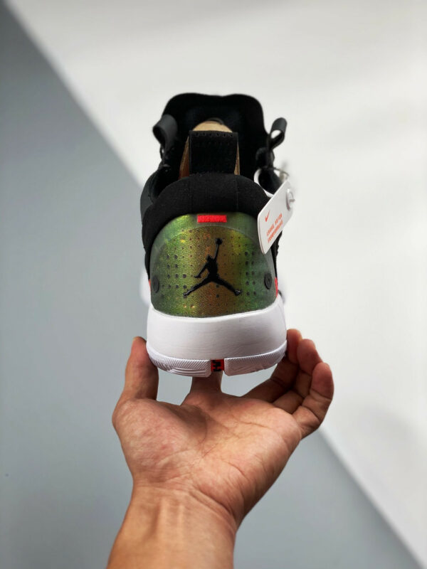 Air Jordan 34 Low Heritage Black Metallic Silver-White-Red Orbit