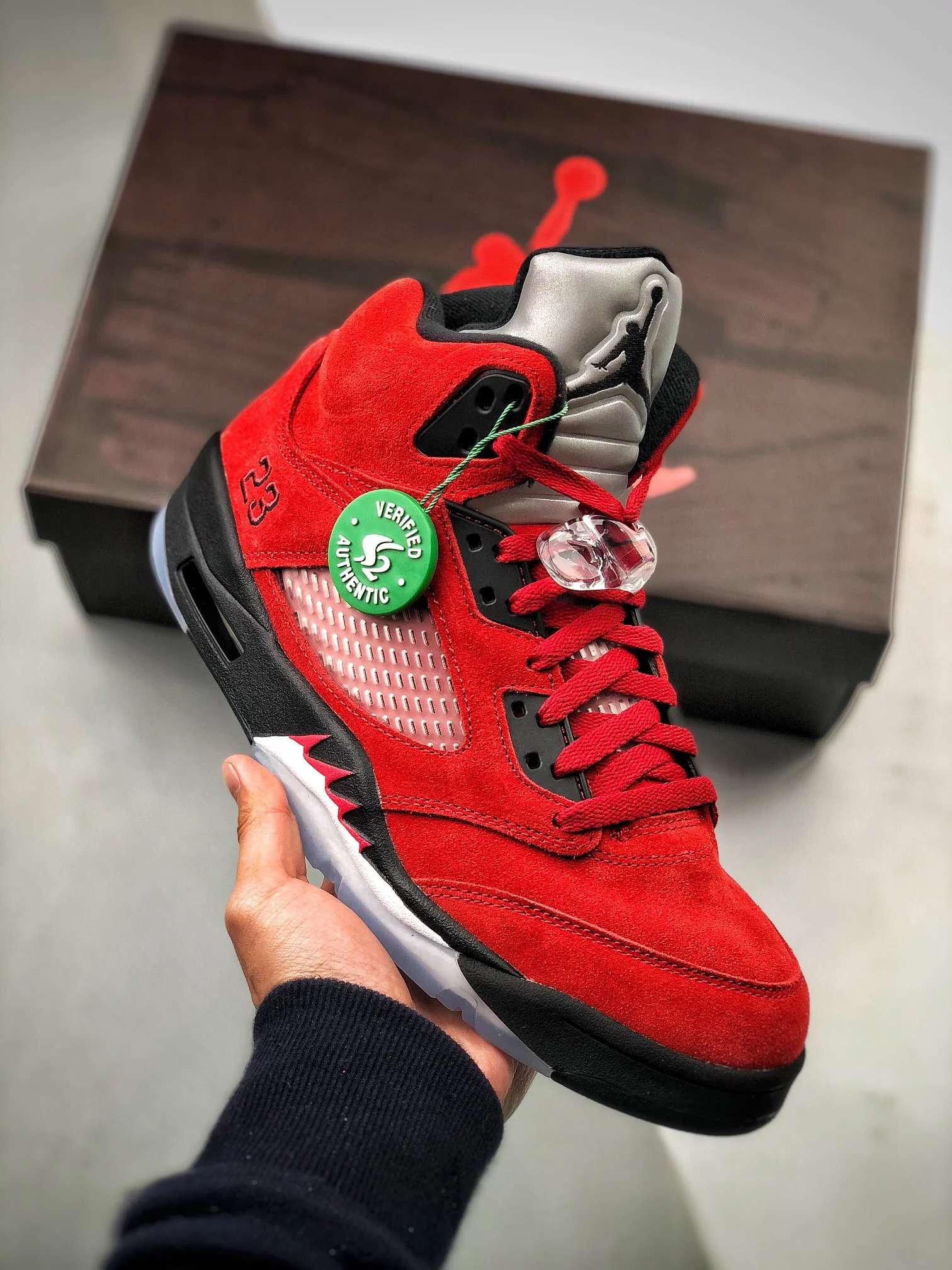 Air Jordan 5 Raging Bull Varsity Red Black-White For Sale