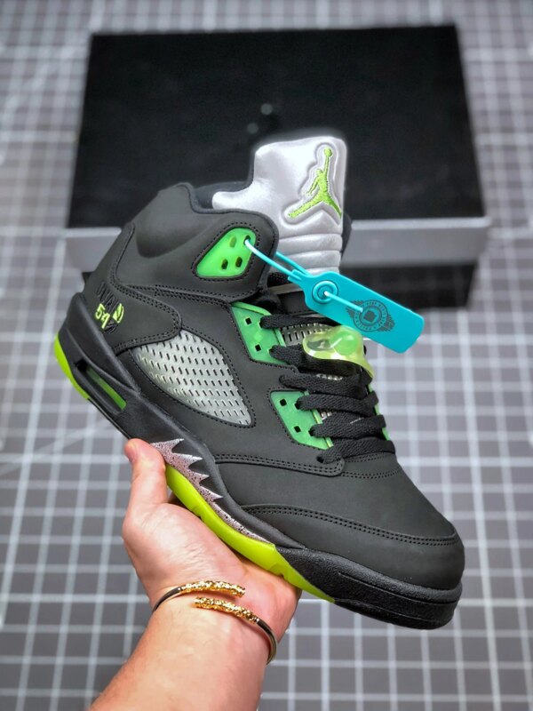 Air Jordan 5 Retro Quai 54 Black Green For Sale