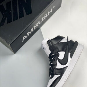 Ambush x Nike Dunk High White Black-Spruce Aura For Sale