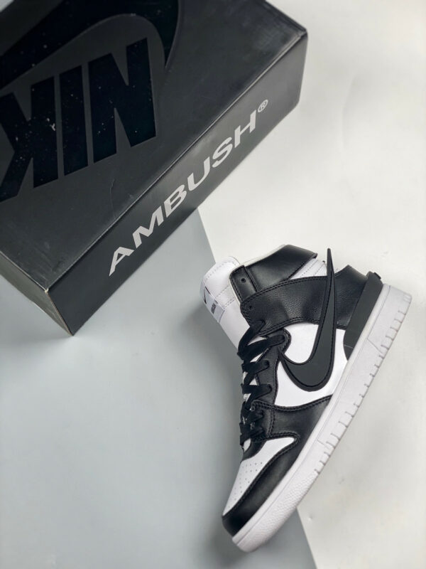 Ambush x Nike Dunk High White Black-Spruce Aura For Sale