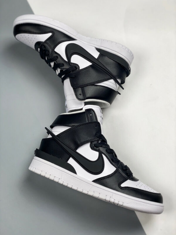 Ambush x Nike Dunk High White Black-Spruce Aura For Sale