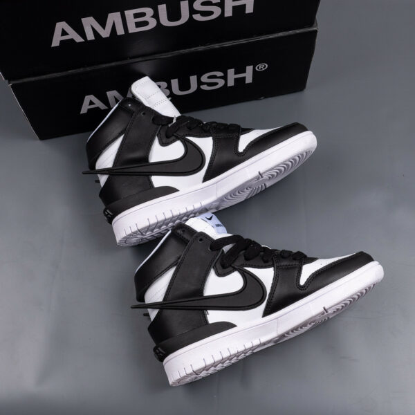 Ambush x Nike Dunk High White Black-Spruce Aura For Sale