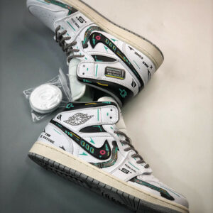 Custom Air Jordan 1 Mid The Future White Black For Sale