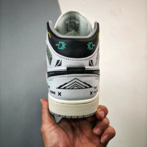 Custom Air Jordan 1 Mid The Future White Black For Sale