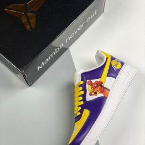 Custom Nike Air Force 1 Low Lakers Purple Yellow White