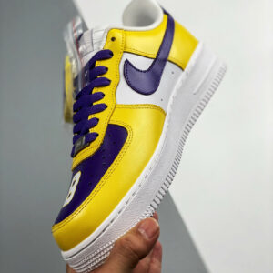 Custom Nike Air Force 1 Low Lakers Purple Yellow White