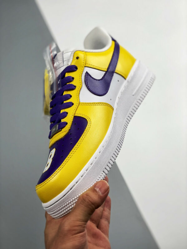 Custom Nike Air Force 1 Low Lakers Purple Yellow White