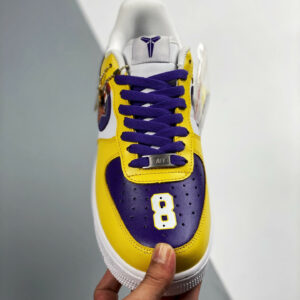 Custom Nike Air Force 1 Low Lakers Purple Yellow White