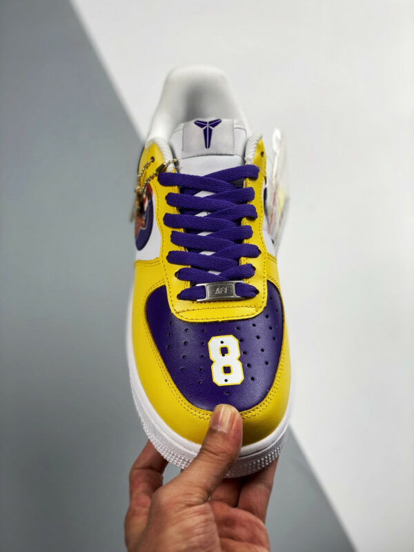 Custom Nike Air Force 1 Low Lakers Purple Yellow White