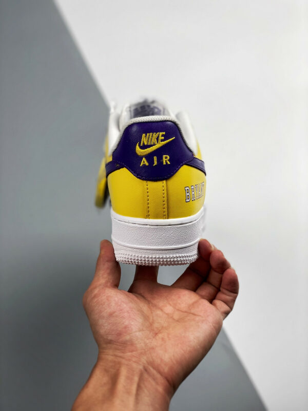 Custom Nike Air Force 1 Low Lakers Purple Yellow White