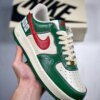 Custom Nike Air Force 1 Low White Green Red For Sale