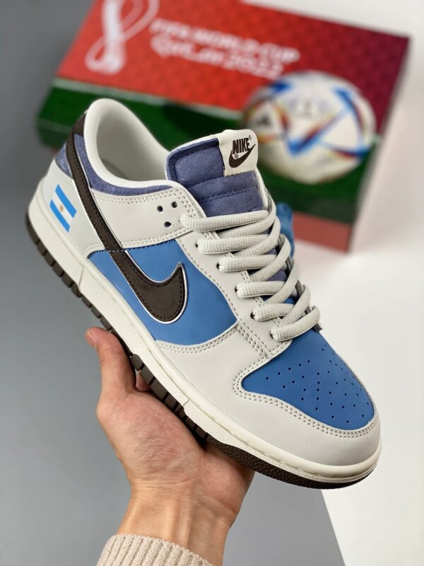 Custom Nike Dunk Low Argentina White Blue For Sale