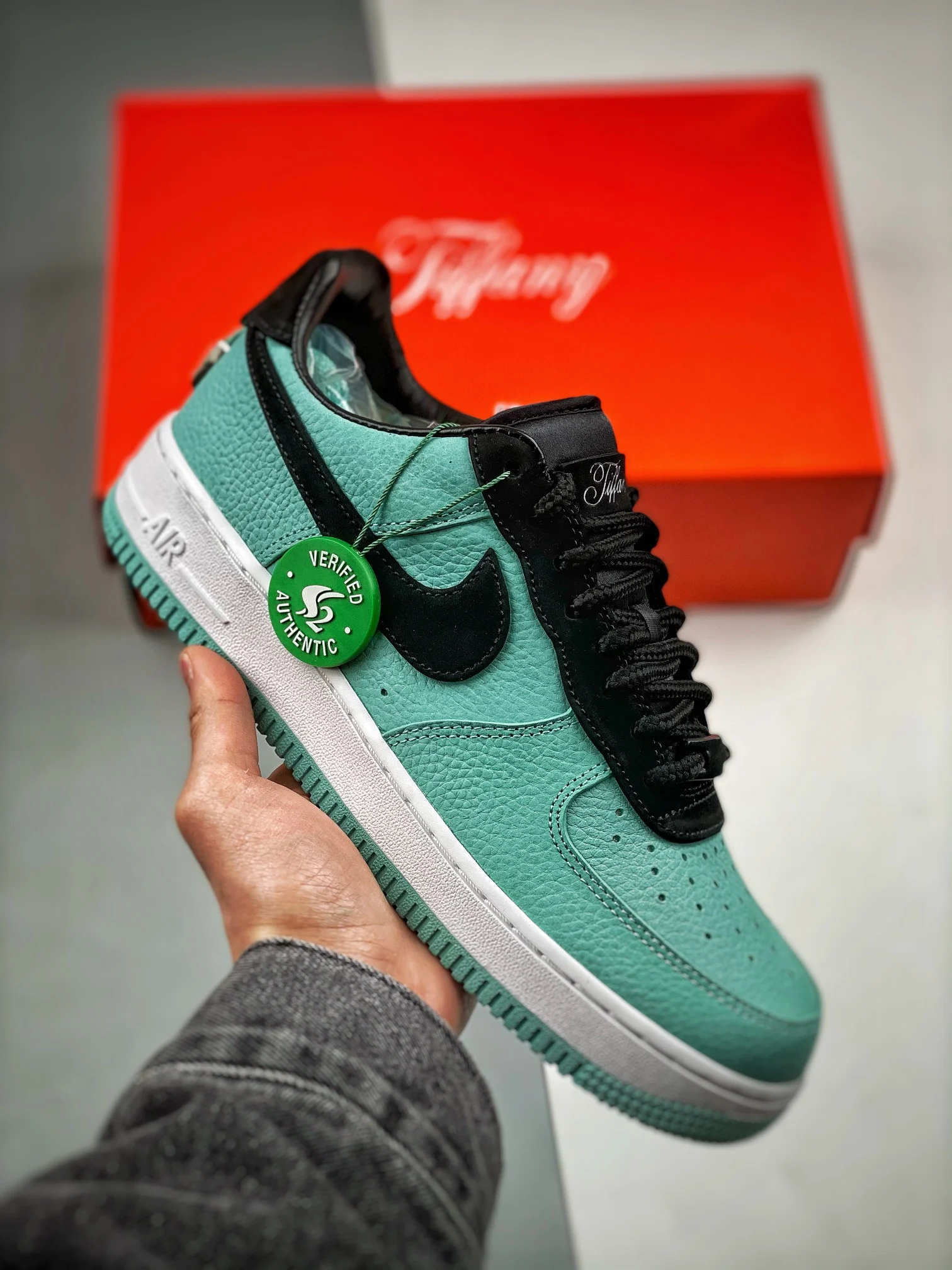 Fany & Co. x Nike Air Force 1 Low Green Black Custom For Sale