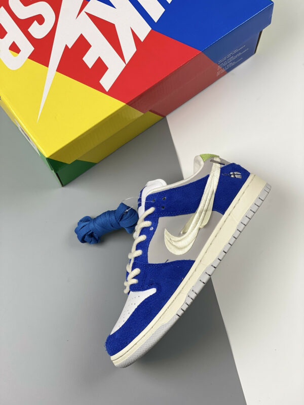 Fly Streetwear x Nike SB Dunk Low Game Royal Sail-Grey DQ5130-400 For Sale