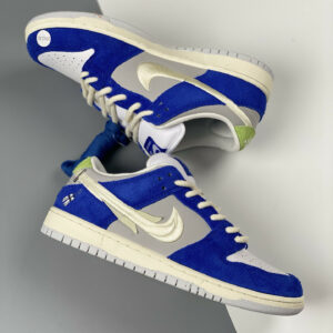 Fly Streetwear x Nike SB Dunk Low Game Royal Sail-Grey DQ5130-400 For Sale