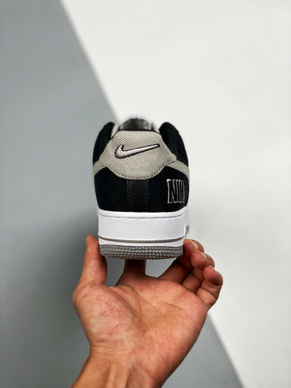 Nike Air Force 1 EMB Black Fat Silver-White-Pine Green For Sale