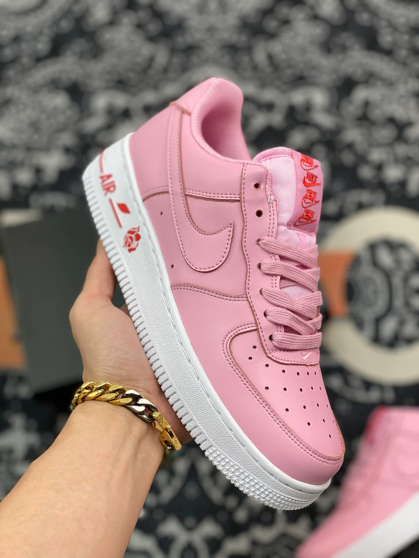 Nike Air Force 1 Low Rose Pink Foam Pink Foam-University Red For Sale