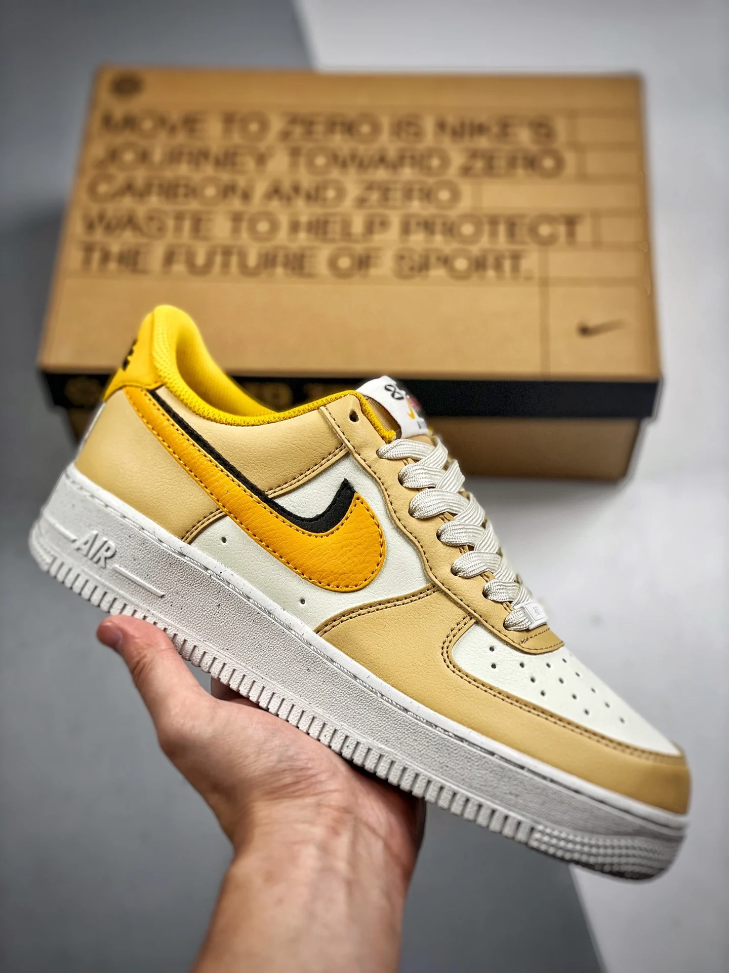 Nike Air Force 1 Low 82 White Tan Yellow DX6065-171 For Sale