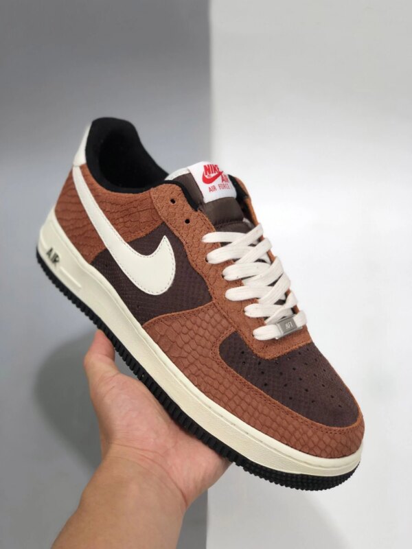 Nike Air Force 1 Low Red Bark With Snakeskin CV5567-200 For Sale