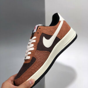 Nike Air Force 1 Low Red Bark With Snakeskin CV5567-200 For Sale