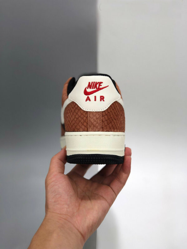 Nike Air Force 1 Low Red Bark With Snakeskin CV5567-200 For Sale