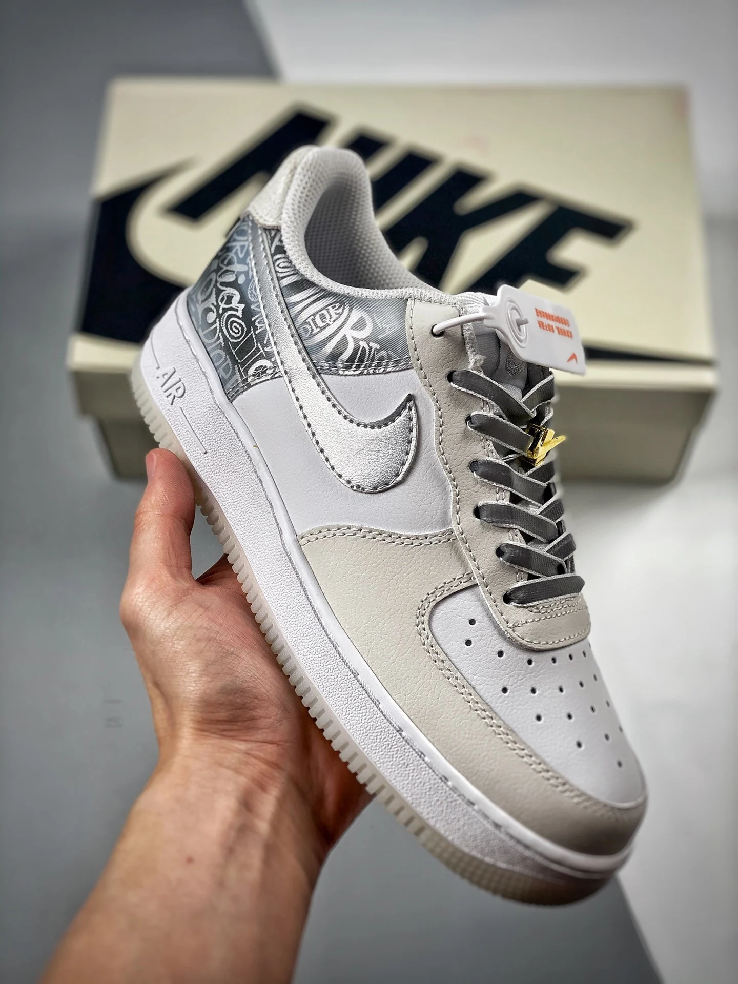 Nike Air Force 1 Low White Silver For Sale