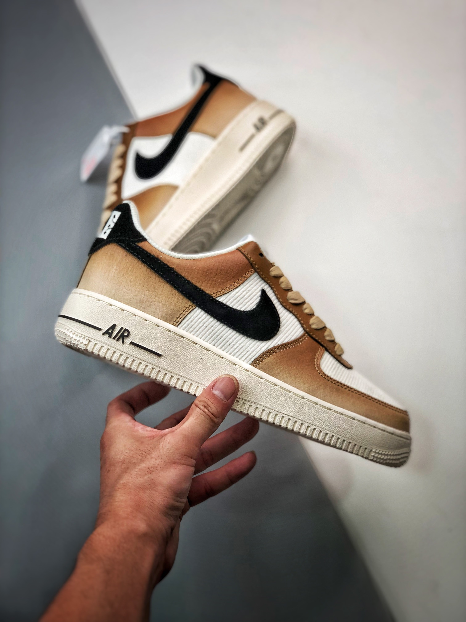 Nike Air Force 1 Mushroom White Brown-Black DO6682-200 For Sale