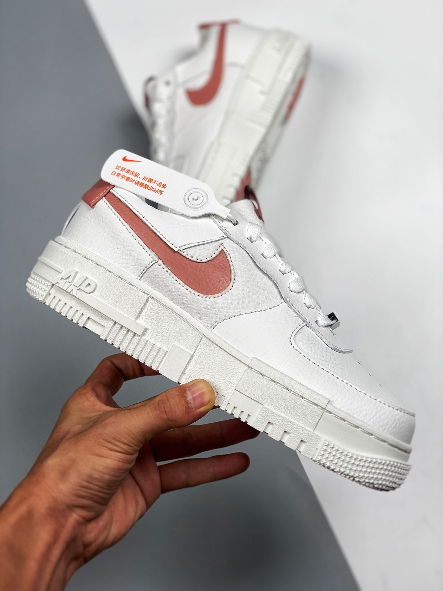 Nike Air Force 1 Pixel White Rust Pink For Sale