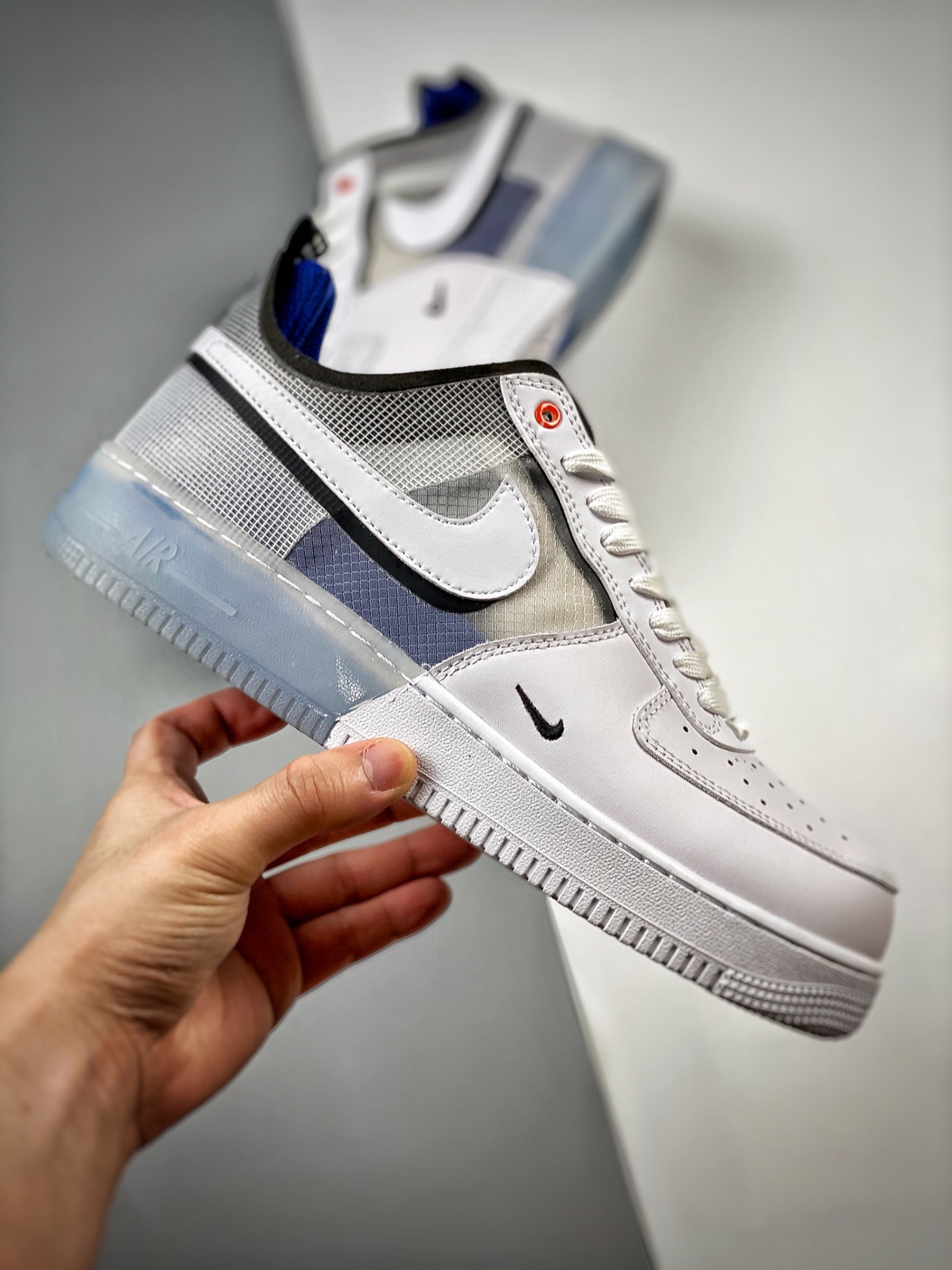 Nike Air Force 1 React White Light Photo Blue DH7615-101 For Sale